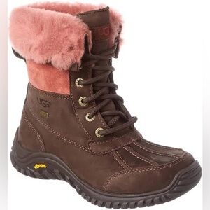 UGG New Women's Brown and Pink Winter Boots.  Size 6.5.
